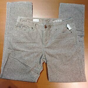 Gap 1969 Women's Cheetah Print Corduroy's Size 30 #109